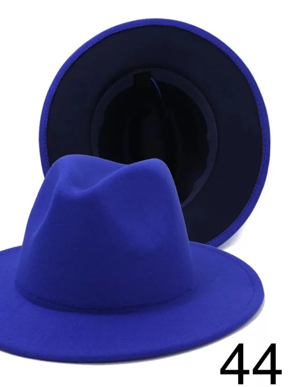 Vegan Fedora Vegan Firm Wide Brim Bicolor Tan Cream Red Vegan Wool Hat